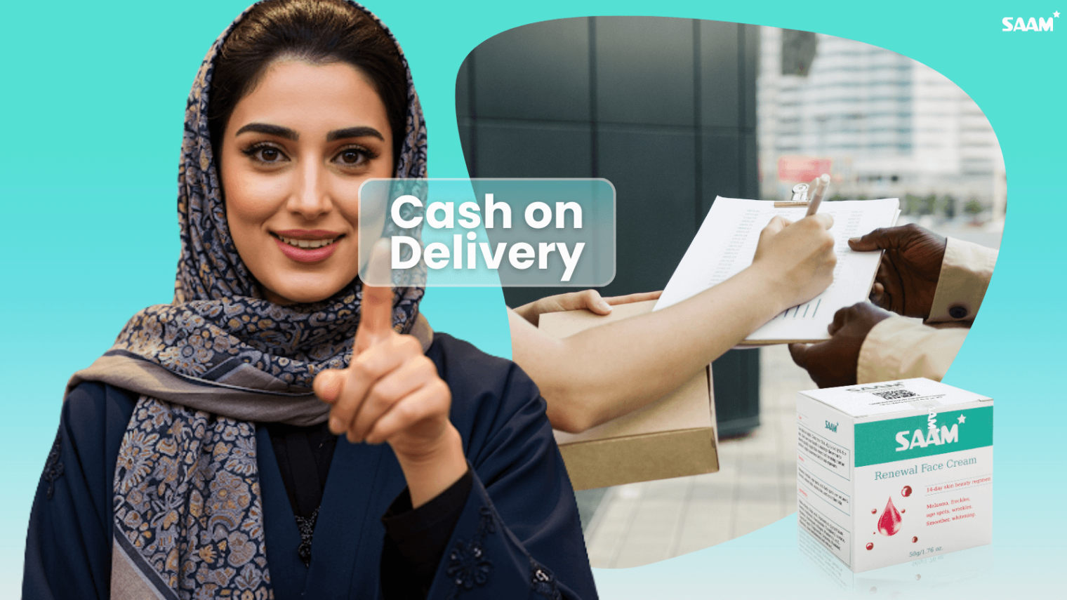 Customers purchasing from SAAM can choose Cash on Delivery (COD) option