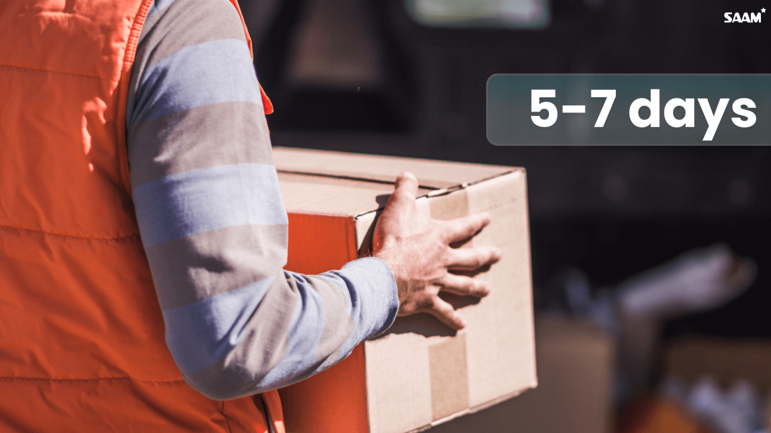 Delivery time typically ranges from 5 to 7 days within Saudi Arabia